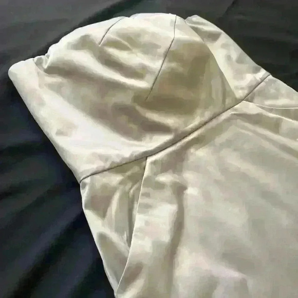 The Limited- Sleeveless Dress with Pockets- Silver Satin- 14 - Picture 2 of 8